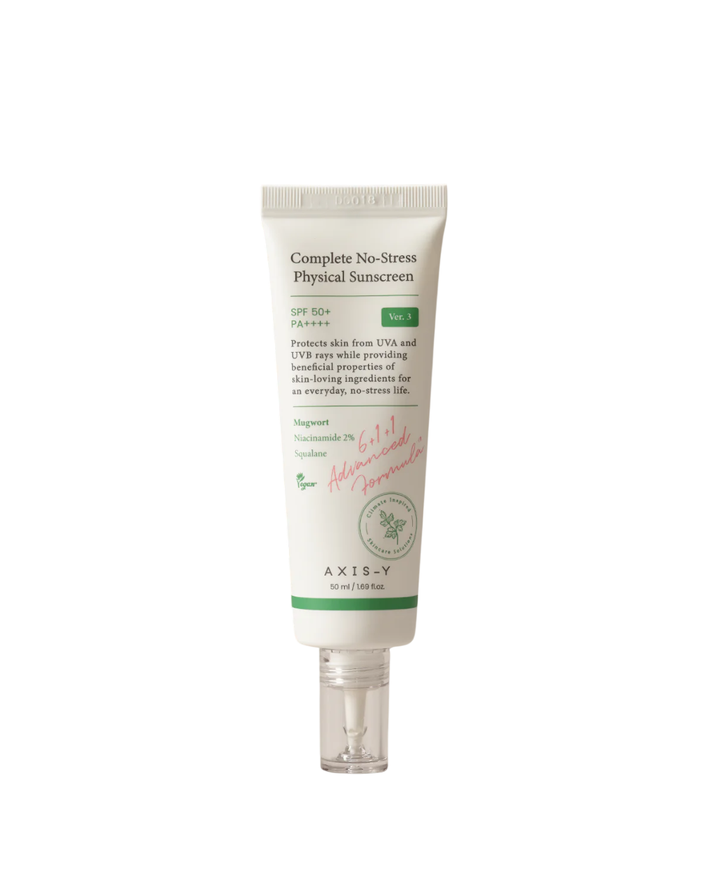 Axis Y Compelete No-Stress Physical Sunscreen SPF50+PA+++ 50Ml